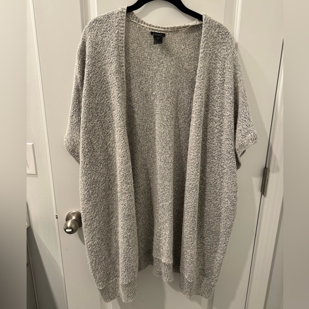 Ann Taylor Factory Heathered Gray Cardigan
